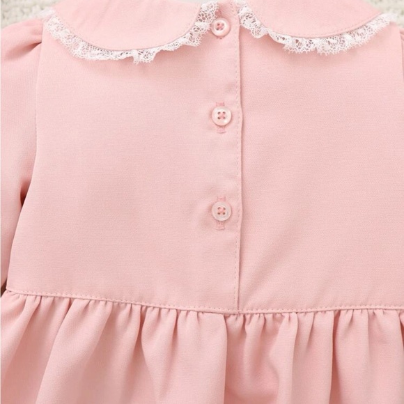 Baby girl Contrast Lace Peter Pan Collar Dress - Picture 3 of 3